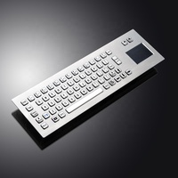 Clavier industriel robuste en métal avec pavé tactile, étanche IP65, 67 touches, montage en panneau, pour kiosque, norme US B