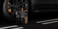 Aspirateur de voiture 4-en-1 élégant sans fil, démarreur de secours, gonfleur de pneus, pompe à air, lumière d'urgence, outil automobile multifonction portatif