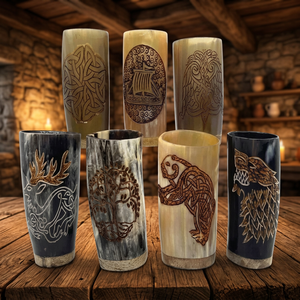 Taza de Cerveza Moderna de Lujo Hecha a Mano con Cuernos de Búfalo y Buey Reales, Vaso para Shots con Logotipo Personalizado para Fiestas a Precios Económicos - Product Image 1