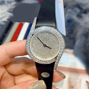 Reloj de Cristal de Lujo para Mujer, 32 mm, Diseño Elegante con Piedras de Estilo Diamante, Correa de Cuero - Product Image 3