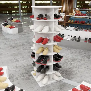 Meubles de maison étagères à chaussures modernes 360 étagère à chaussures rotative MDF armoire à chaussures rotative