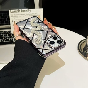 Luxe 3D Glitter Bling Diamant Serpent Placage Doux TPU Téléphone étui pour IPhone16 15 14 13 12 11 ProMax Antichoc Housse De Protection - Product Image 2