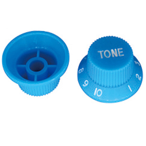 Kenop Kontrol Pedal AMP Efek 2 Nada dan 1 <span class=keywords><strong>Volume</strong></span> Plastik Biru Grosir, Kenop Gitar Top Hat untuk Gitar Elektrik dan Bass - Product Image 4