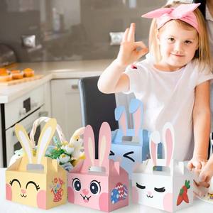 24 boîtes cadeaux en forme de <span class=keywords><strong>lapin</strong></span> de Pâques avec poignée, pour bonbons et biscuits, idéales pour décorations de fête de Pâques - Product Image 5