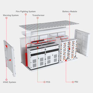 Kommerzielle Solarstrom-Speicher batterie kW 1MWh 1MW 2MWh Energiespeichersystem-Schrank mit Flüssigkeits kühlung - Product Image 2