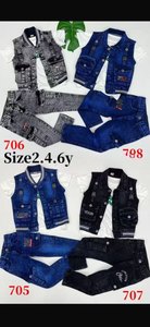Conjunto de Dos Piezas de Jeans para Niñas de 2 a 5 <span class=keywords><strong>Años</strong></span>, Modelo YQ290, 10.25 Dólares, Material de Jeans, Conjuntos Infantiles - Product Image 6