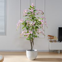 Hochwertige Künstliche Jasmin-Bougainvillea Bonsai Dekoration UV-Zertifizierte Kunstpflanzen für Innen und Außen Heim Garten für Weihnachten
