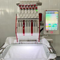 Nouvelle machine à broder automatique professionnelle pour la maison, mini-machine à broder à tête unique 12 aiguilles pour casquettes et vêtements