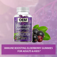 Gummies de sureau OEM directement de l'usine, vitamines stimulant l'immunité pour adultes, supplément éclaircissant les imperfections et blanchissant la peau