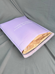 Custom Purple Bubble Padded <b>Bags</b> Printed White Branded Shipping Envelopes for Luxury Skincare & Cosmetics Packaging - Product Image 2