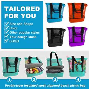 Large Capacity Waterproof Fabric Collapsible Beach and Picnic <b>Storage</b> <b>Bag</b> with Handle Insulated Travel Organizer - Product Image 3