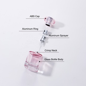 Envase Cosmético de Vidrio para <span class=keywords><strong>Perfume</strong></span>, Diseño Cuadrado Rosa Personalizado OEM ODM, 30, 50, 100 ml, Envase Rosa para <span class=keywords><strong>Perfume</strong></span> de <span class=keywords><strong>Mujer</strong></span> - Product Image 6