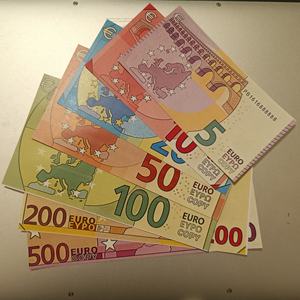 Billets de banque <span class=keywords><strong>euro</strong></span> de dessin animé en papier, accessoires de tir, pour utilisation en festival, fête, film, musique, et comme billets numériques factices - Product Image 1