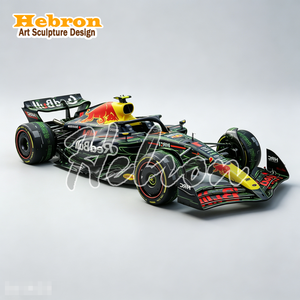Sculpture métallique personnalisée de voiture Aston <span class=keywords><strong>Martin</strong></span> F1, réplique grandeur nature ou à l'échelle réduite, <span class=keywords><strong>en</strong></span> fibre de verre et fibre de carbone, pour exposition de course. - Product Image 2