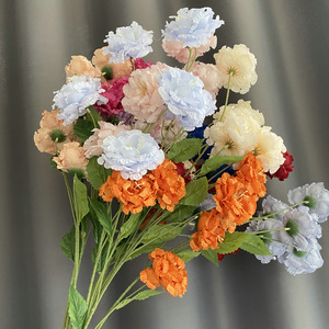 Decoraciones DE BODA <span class=keywords><strong>Ted</strong></span> Bakerpure Peony 6 cabezas ramo de peonía blanca flores artificiales para la decoración del hogar de la boda - Product Image 2