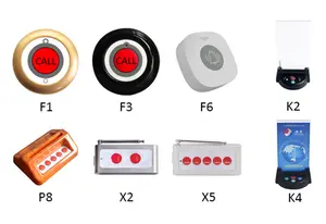 جهاز اتصال لاسلكي للمطاعم الأفضل مبيعاً نظام أزرار اتصال مع ساعة للطفل النادل