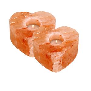 Fabriqués à la main Bougeoir & Coeur Bougie titulaire A Fait Avec Sel de L'himalaya-Sian Entreprises - Product Image 2