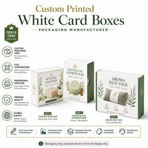 Boîte en carton blanc avec logo personnalisé, en carton laminé doux au toucher, <span class=keywords><strong>pour</strong></span> savon parfumé, shampoing solide, sachet chauffant aromatique - Product Image 1
