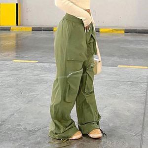 2024 femmes <span class=keywords><strong>Cargo</strong></span> <span class=keywords><strong>pantalon</strong></span> nouvelle tendance ample taille serrée fermeture éclair poche décontracté rue fête Style - Product Image 4