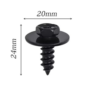 Tornillos autorroscantes hexagonales externos para coche con almohadillas, tamaño 1 y 2, de acero inoxidable, para fijación de cubiertas de pasos de rueda y chasis - Product Image 2
