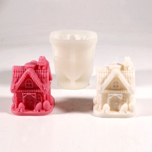 TangChu Rabbit Holding House Silicone Candle Mold for Making <b>Soap</b> Dishes, Jewelry Trays, Candles and Home Organizers - Product Image 2