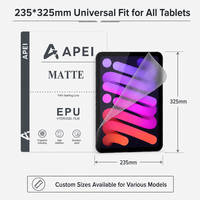 Protecteur d'écran EPU de très grande taille 235*325 mm, film hydrogel souple pour iPad, film de protection d'écran universel