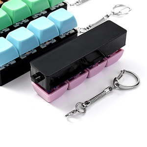 Porte-clés anti-stress en forme de touche de clavier, jouet à presser, bouton mécanique en plastique, clicker, décoration de porte-clés fidget - Product Image 2