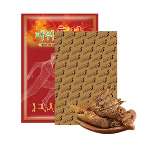 Vente chaude à base de plantes de ginseng rouge plâtre de corée pour les douleurs articulaires et soulagement des douleurs musculaires Patch au ginseng