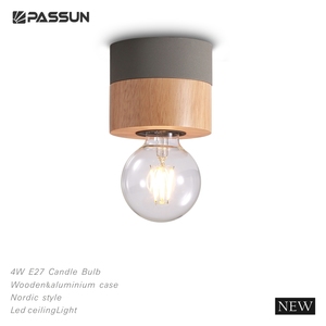 Lampe Moderne 4W E27 Corps en <span class=keywords><strong>Bois</strong></span> Aluminium Maison Intérieur Ceil Surface Led Down Light - Product Image 3