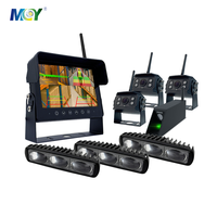 Sistema de Seguridad Industrial MCY para Montacargas con IA, Cámara de Advertencia de Detección de Peatones y Personas, Solución Inalámbrica de Punto Ciego con Luz Roja y Azul