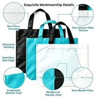 Sac non tissé à ultrasons en stock, vente en gros, formation monobloc sans couture