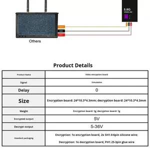 Foxeer FPV Video Scrambler, <span class=keywords><strong>brouilleur</strong></span> vidéo en plastique, accessoire de cryptage et de décryptage, moule privé, pièces de drones de course RC, origine Chine - Product Image 5