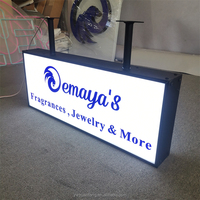 Enseigne extérieure personnalisée avec logo Caisses lumineuses publicitaires à LED Enseigne extérieure à double face pour boîte lumineuses à LED Enseigne pour restaurant