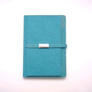 A5 Custom PU Leather Hardcover Business Notebook Magnetic Strap Card Holder Thread <b>Sewing</b> Spiral Binding 100 Sheets Custom Logo - Product Image 3