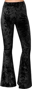 Pantaloni a Zampa in <span class=keywords><strong>Velluto</strong></span> da Donna, <span class=keywords><strong>Leggings</strong></span> Casual a Campana per Yoga con Chiusura Elastica in Vita, Tinta Unita per Ragazze e Signore - Product Image 6