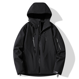 Aoyema personnalisé vente en gros léger imperméable pluie pratique et élégant extérieur à capuche hommes femmes fermeture à glissière veste de <span class=keywords><strong>randonnée</strong></span> - Product Image 5