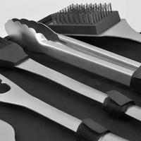 Accessoires de barbecue portables, spatule de barbecue résistante à la chaleur et antiadhésive, ensemble de 5 outils de barbecue en acier inoxydable