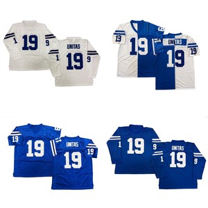 Maglia da rugby da uomo in stile vintage con cuciture Peyton Manning <span class=keywords><strong>Johnny</strong></span> Unitas Dwight Freeney Reggie Wayne S-3XL Spedizione veloce - Product Image 1