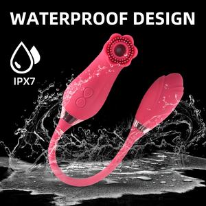 Özel Logo seks oyuncakları gül kırmızı çiçek USB manyetik şarj <span class=keywords><strong>2</strong></span> in 1 gül vibratör çift yan gül oyuncak vibratör - Product Image 3