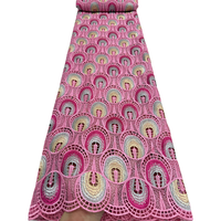 Dentelle Guipure Africaine NI.AI, Tissu Voile Soluble dans l'Eau Nigérian, Dentelle Florale à Cordons pour Mariage et Fêtes