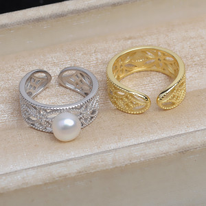 Customized Vintage Handmade S925 Silver <b>Pearl</b> <b>Ring</b> Accessories Bulk Orders Processed Based Picture Samples Wenchi Brand Model - Product Image 3