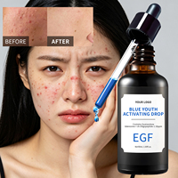 Sérum Activant Jeunesse Bleu EGF&FGF – Réparation de la Barrière Cutanée, Élimination des Imperfections et Marques d'Acné, Réduction des Rides Fines – Ampoules