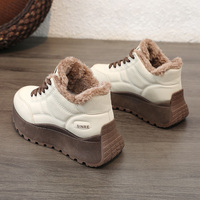 Gm6601 2025 Hiver Nouvelles chaussures de sport en coton chaud pelucheux avec semelle épaisse Imperméable Planche surélevée Tendance de tir de rue
