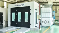 Cabine de peinture automobile chauffée au diesel LX1 Economy avec éclairage LED, homologuée CE pour atelier de carrosserie