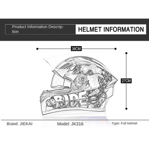 BAX nouveau <span class=keywords><strong>casque</strong></span> de <span class=keywords><strong>moto</strong></span> intégral à Double lentille pour hommes femmes <span class=keywords><strong>cross</strong></span>-country course véhicules électriques ABS dégagement rapide - Product Image 3