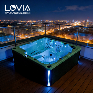 <span class=keywords><strong>Spa</strong></span> Jacuzzi extérieur 5 places avec siège lounge, piscine à remous en acrylique pour jardin - Product Image 3