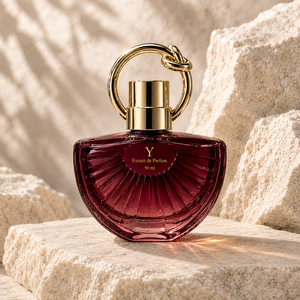 Botella de Perfume de 50 ml con Anillo Dorado y Ranura Radiante en Forma de Abanico, de Vidrio Transparente - Product Image 5
