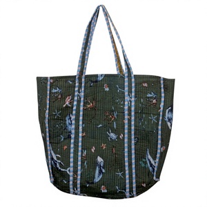 Sac fourre-tout personnalisé en gros, sac matelassé tendance à grande capacité pour femmes, sacs à main en coton matelassé pour femmes - Product Image 1