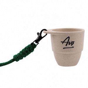 แก้วกาแฟรีไซเคิลขนาด 3 ออนซ์ ดีไซน์ทันสมัย พร้อมสายคล้องทำจากวัสดุ EVA ความจุ 100 มล. รับสกรีนโลโก้ - แก้วน้ำสำหรับโปรโมชั่น - Product Image 4