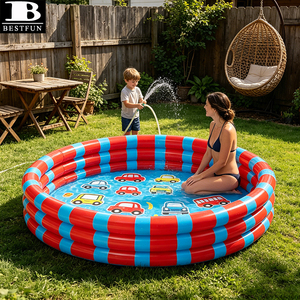 Piscina Inflable Ecológica para Niños, Piscina Redonda con Diseño, Piscina Elevada para Niños, <span class=keywords><strong>Centro</strong></span> de Juegos Acuáticos para Verano al Aire Libre - Product Image 1